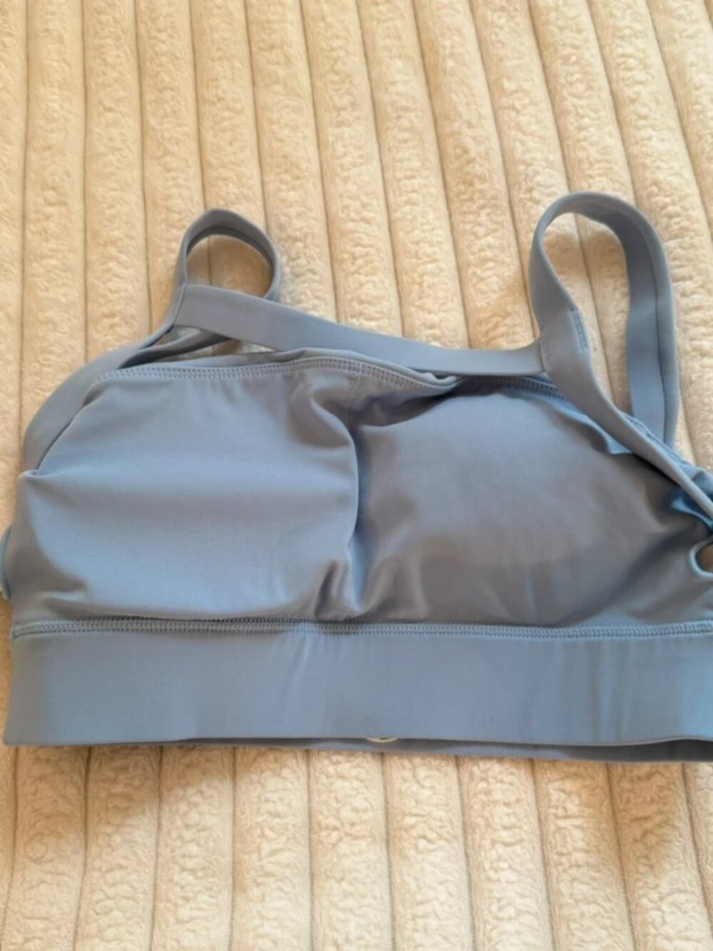 Baby Blue Strappy Sports Bra - Picture 5 of 5
